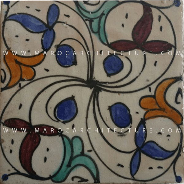 Hand painted Moroccan tile – 17112 - My Moroccan Tile