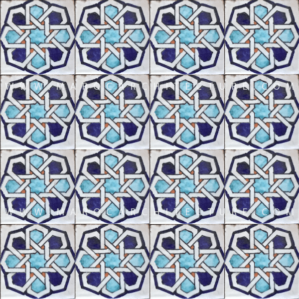 Hand painted Moroccan tile – 17115 - My Moroccan Tile