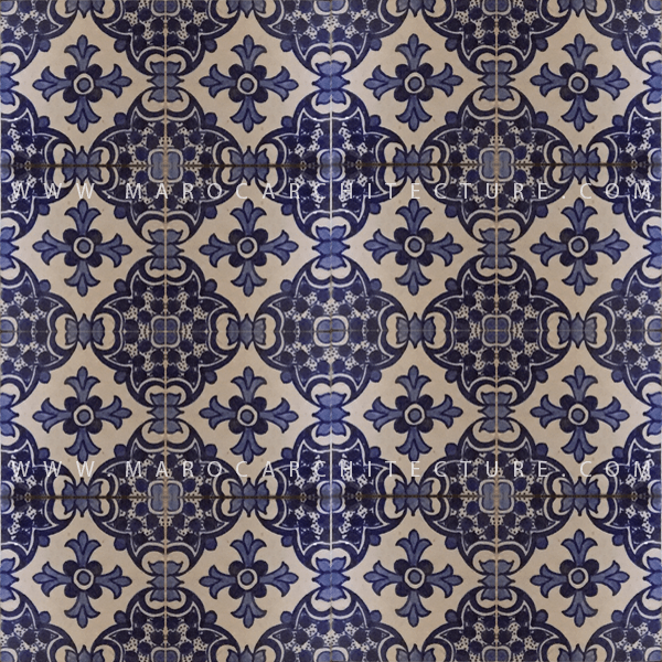 Hand painted Moroccan tile – 17119 - My Moroccan Tile