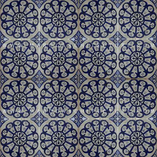 Hand painted Moroccan tile – 17121 - My Moroccan Tile