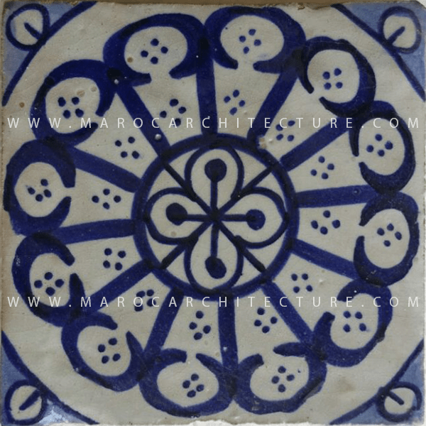 Hand painted Moroccan tile – 17121 - My Moroccan Tile
