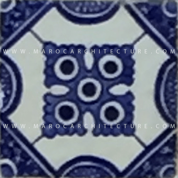 Hand painted Moroccan tile – 17124 - My Moroccan Tile