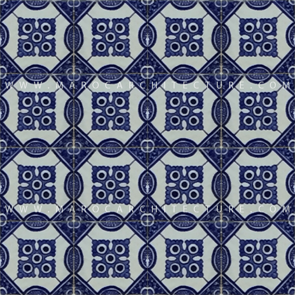 Hand painted Moroccan tile – 17124 - My Moroccan Tile