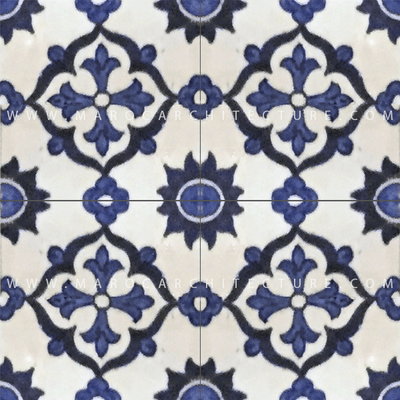 Hand painted Moroccan tile – 17126 - My Moroccan Tile