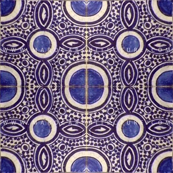 Hand painted Moroccan tile – 17129 – My Moroccan Tile