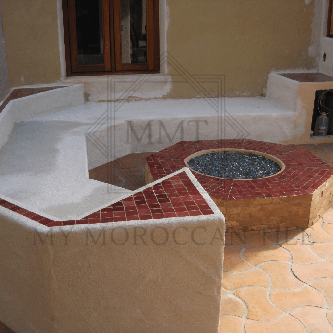 Sangria Red Moroccan Zellige Tile - My Moroccan Tile