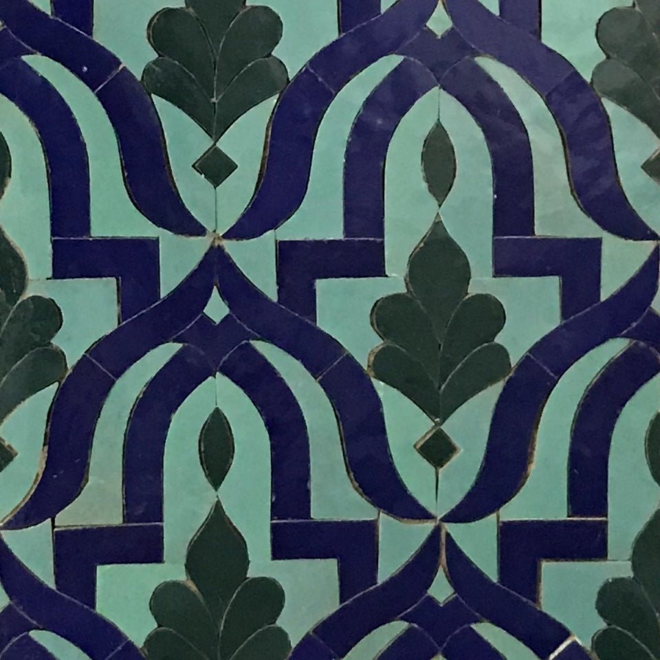 Fleur de Lis Moroccan Mosaic Tile | Handcrafted Zellige - My Moroccan Tile