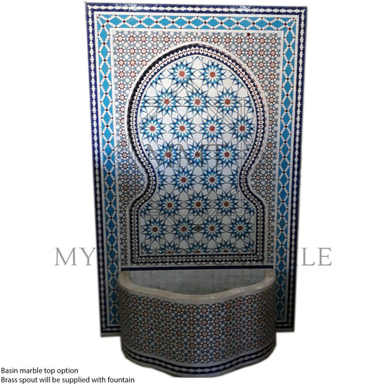 Mosaic wall fountain 1201