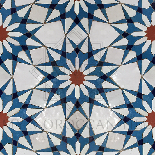 Twelve pointed star mosaic