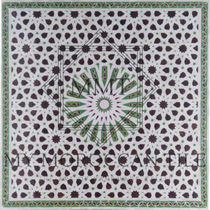 Tablero de mesa de mosaico marroquí cuadrado de 20 pliegues 20119