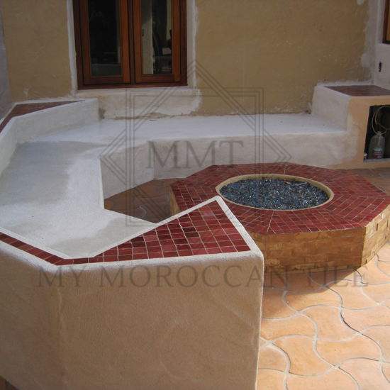 Sangria Red Moroccan Zellige Tile