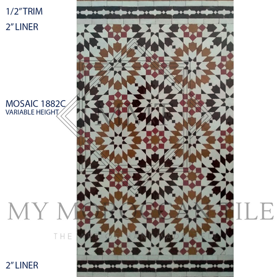 Fez Medina Mosaic Tile - 1882C