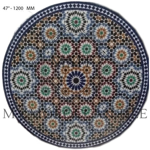 Tablero de mesa de mosaico de dieciséis puntas 1908