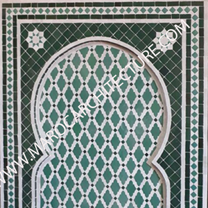 Moroccan mosaic fountain