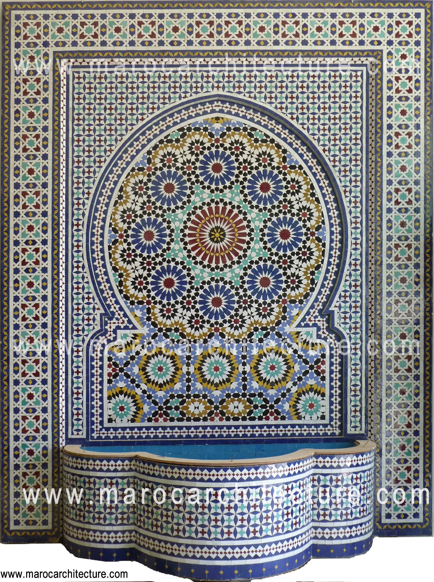 Fuente de pared mosaico 2401
