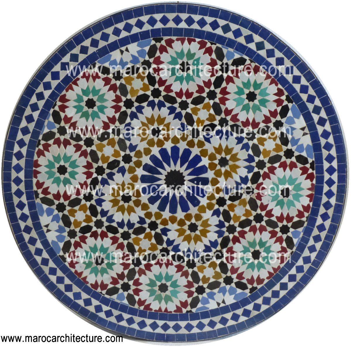 Sixteen Pointed Mosaic Table Top 1908