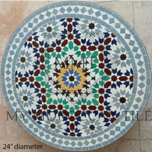 Moroccan Handmade Mosaic table top 24"