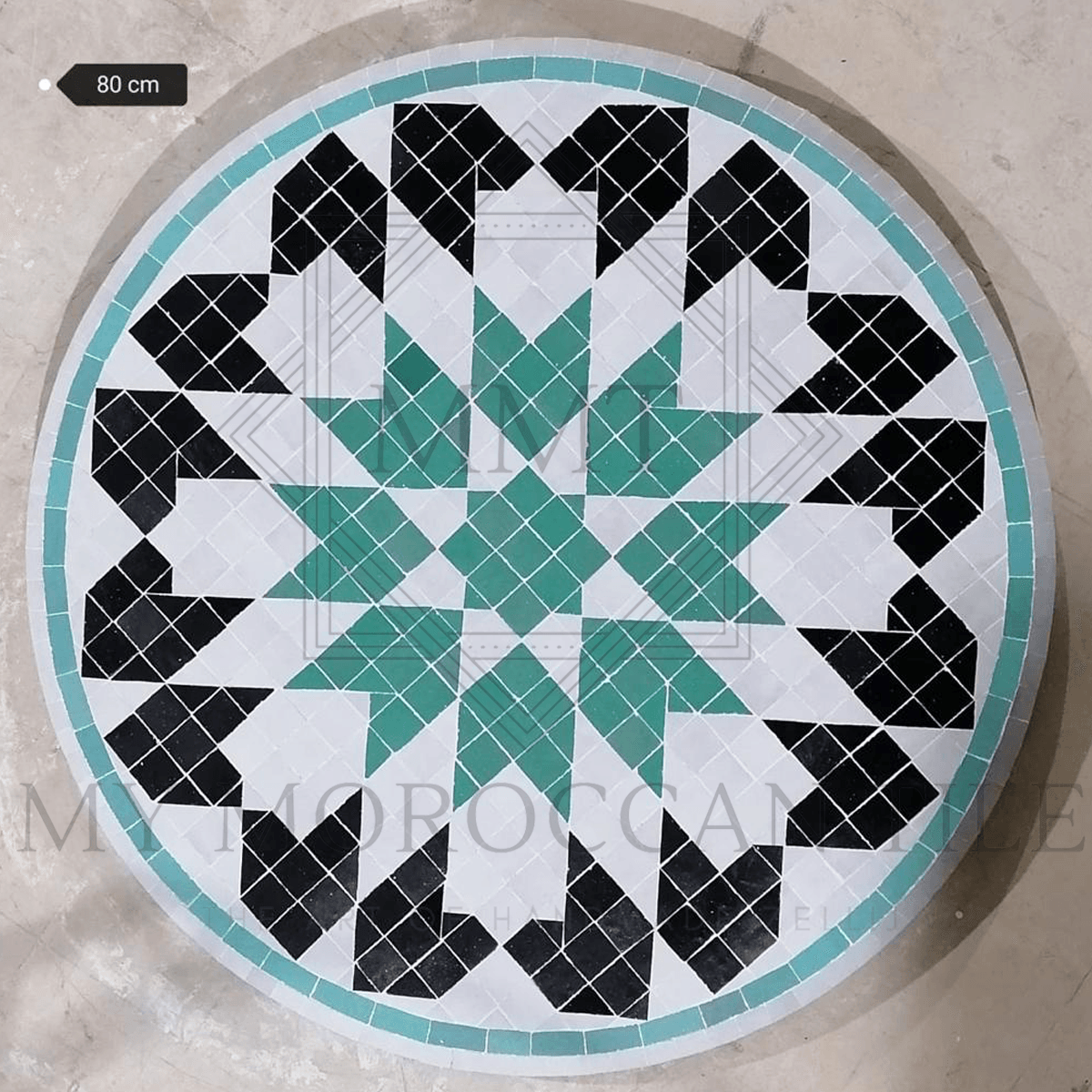 Mesa de mosaico marroquí hecha a mano 2111-03