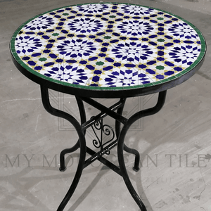 Table en mosaïque marocaine faite à la main 2108-05