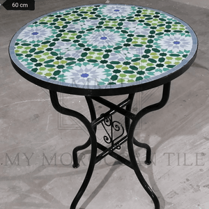 Table en mosaïque marocaine faite à la main 2108-06
