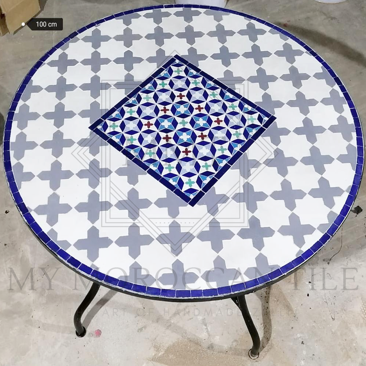 Mesa de mosaico marroquí hecha a mano 2106-10