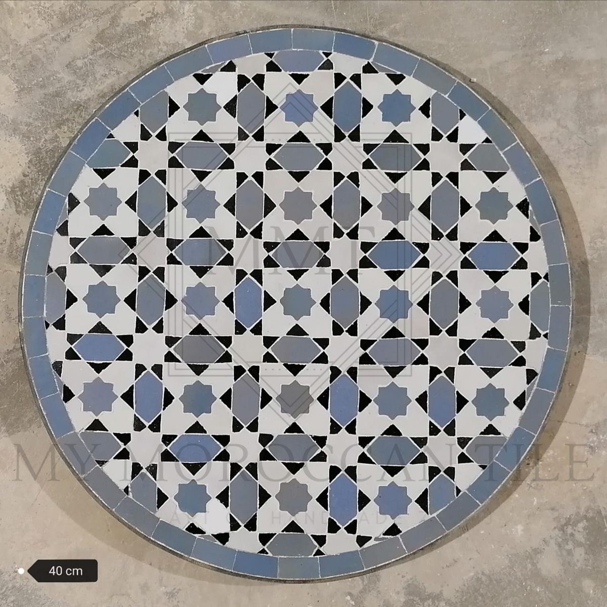 Table en mosaïque marocaine faite à la main 2104-04
