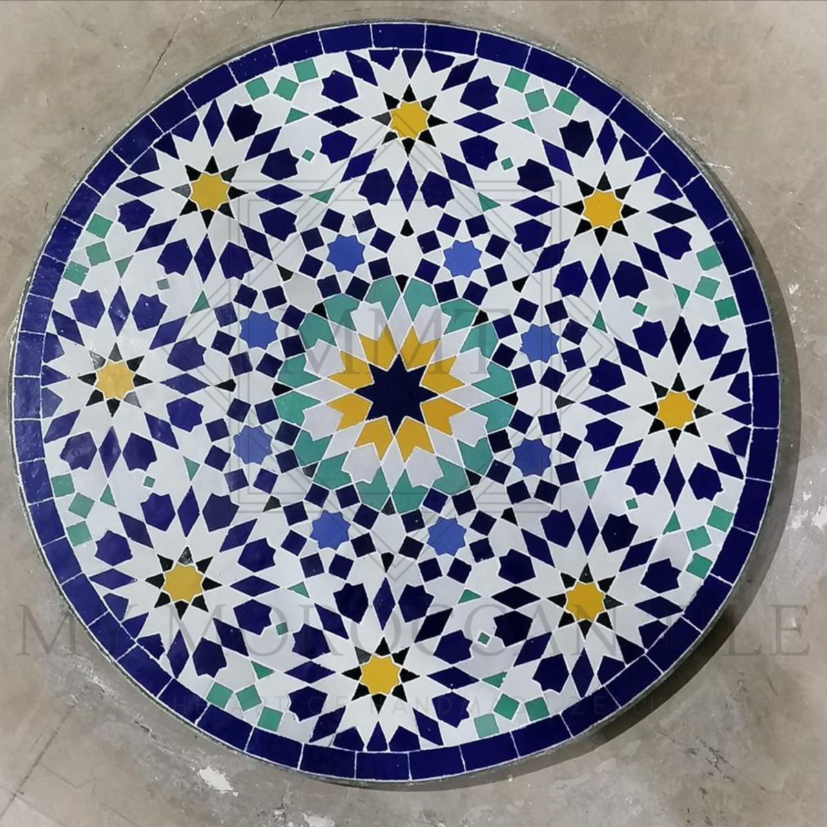 Table en mosaïque marocaine faite à la main 2108-09
