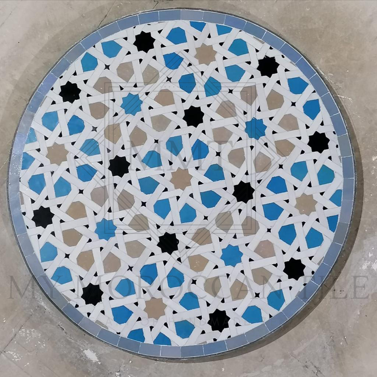 Mesa de mosaico marroquí hecha a mano 2108-11