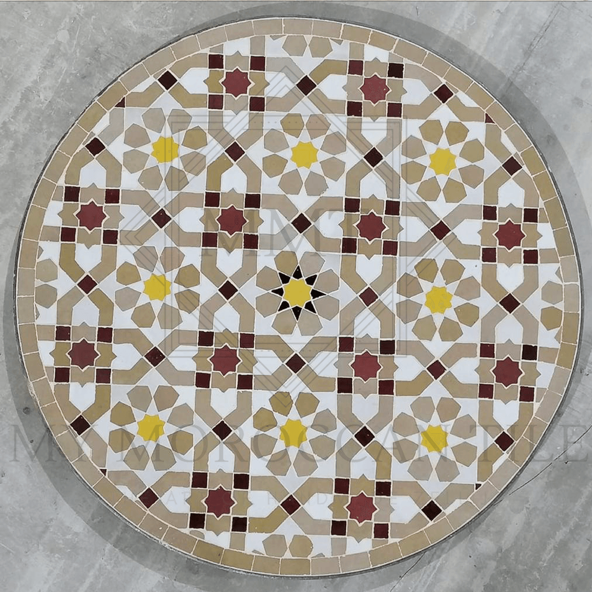 Table en mosaïque marocaine faite à la main 2108-08