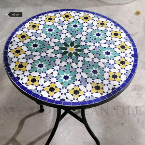 Table en mosaïque marocaine faite à la main 2108-01