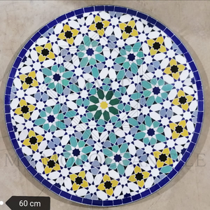 Table en mosaïque marocaine faite à la main 2108-01