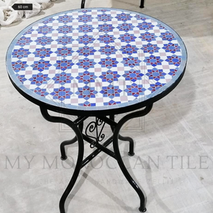 Table en mosaïque marocaine faite à la main 2108-03