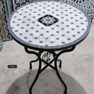 Mesa de mosaico marroquí hecha a mano 2188-04