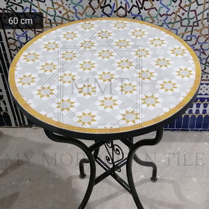 Table en mosaïque marocaine faite à la main 2108-04