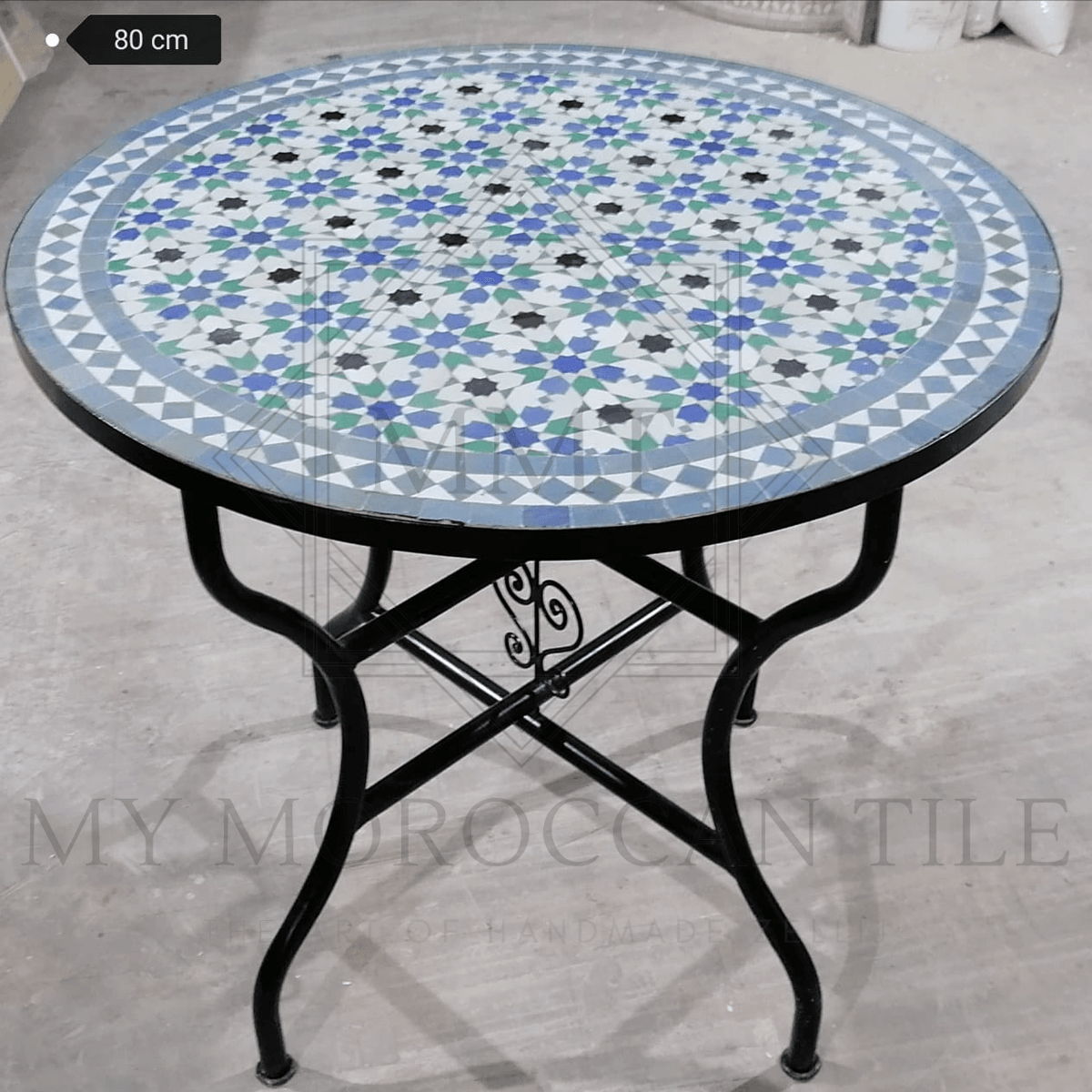 Mesa de mosaico marroquí hecha a mano 2108-15