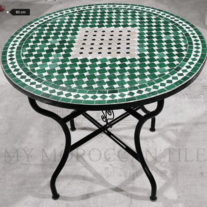 Table en mosaïque marocaine faite à la main 2111-02