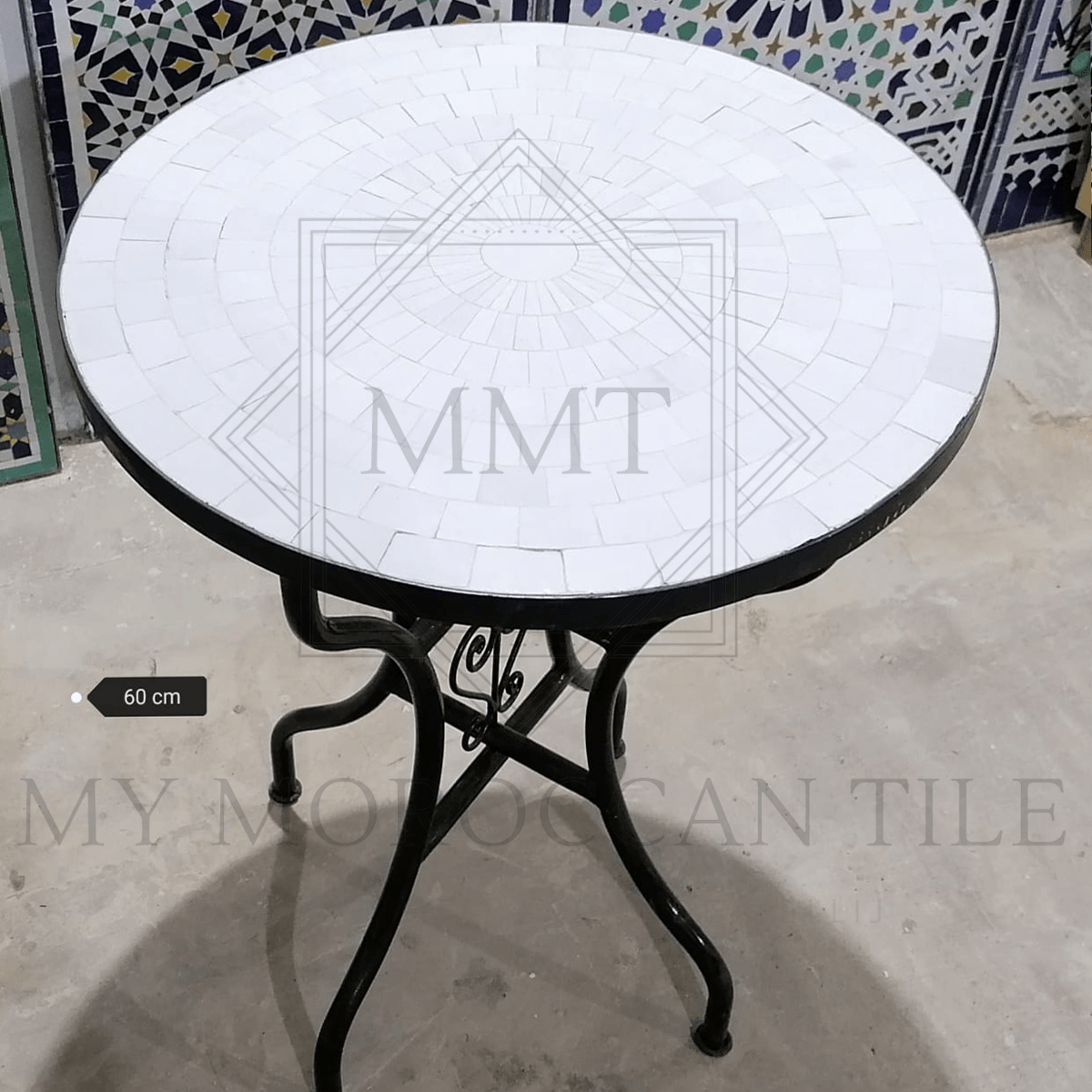 Mesa de mosaico marroquí hecha a mano 2124T-01