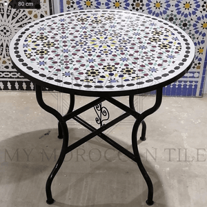 Mesa de mosaico marroquí hecha a mano 2108-21