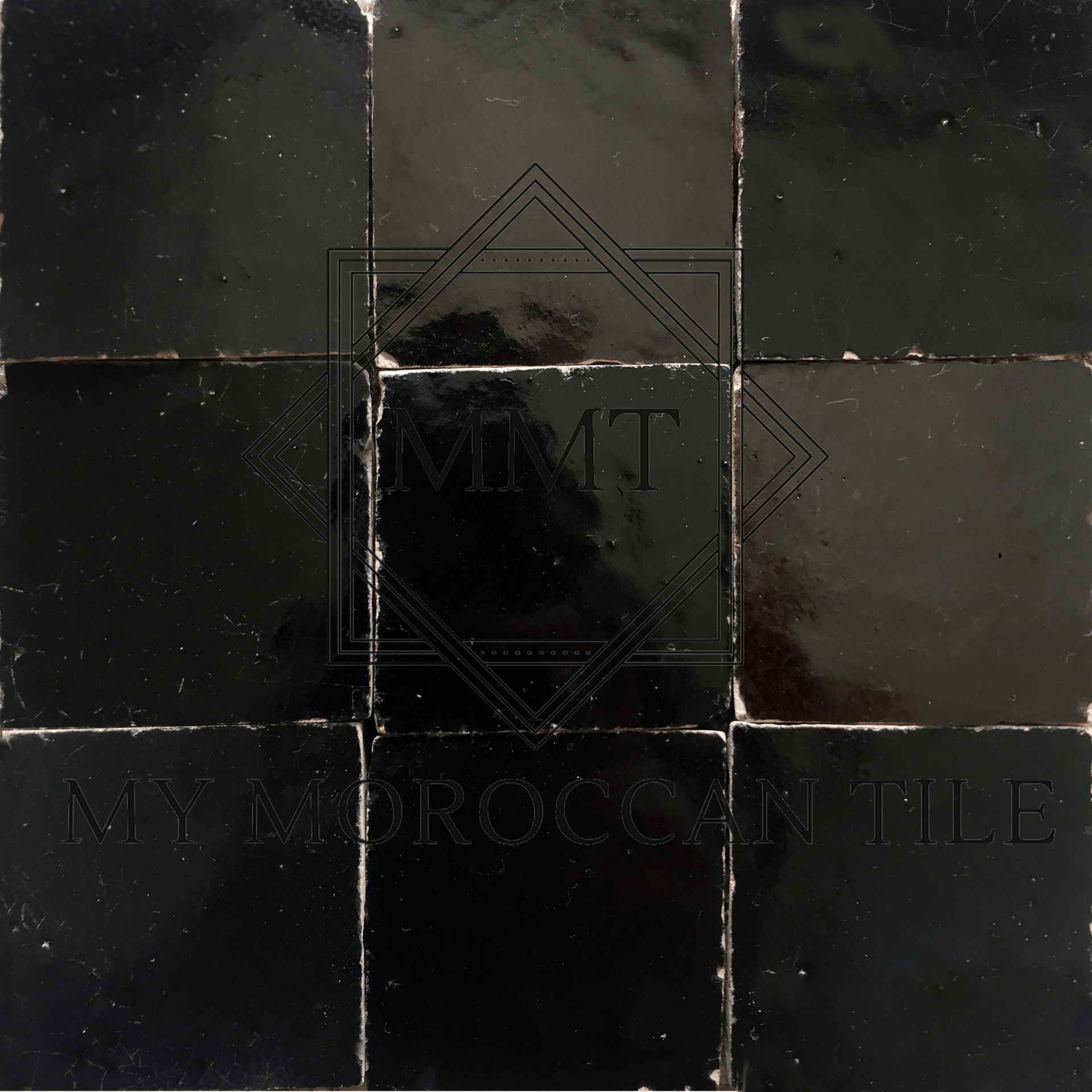 Black Glazed Handmade Moroccan Zellige Tile – My Moroccan Tile