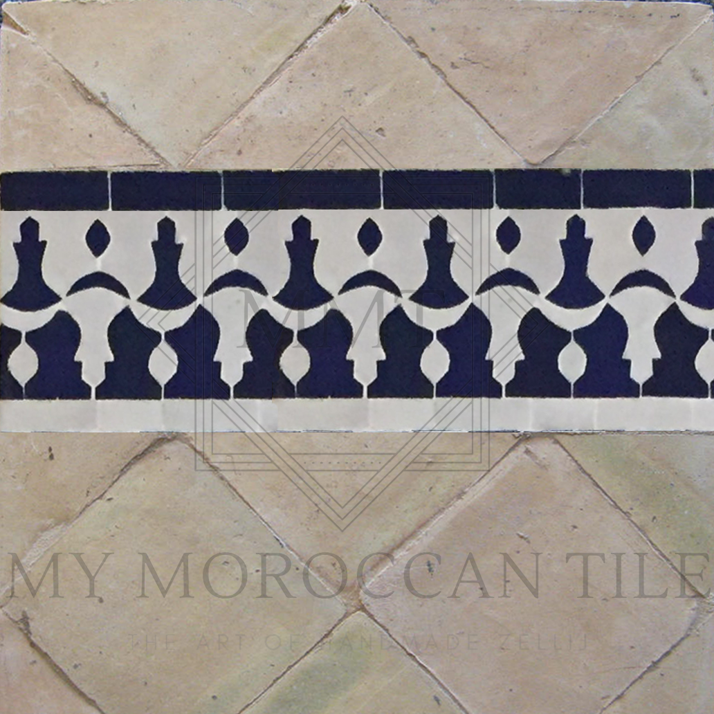 Croissant - Plinthe en Mosaique marocaine