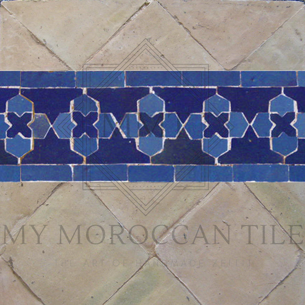 Trèfle - Plinthe en Mosaique marocaine