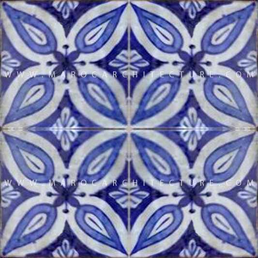 handpainted moroccan tiles by Maroc Architecture et Zellij