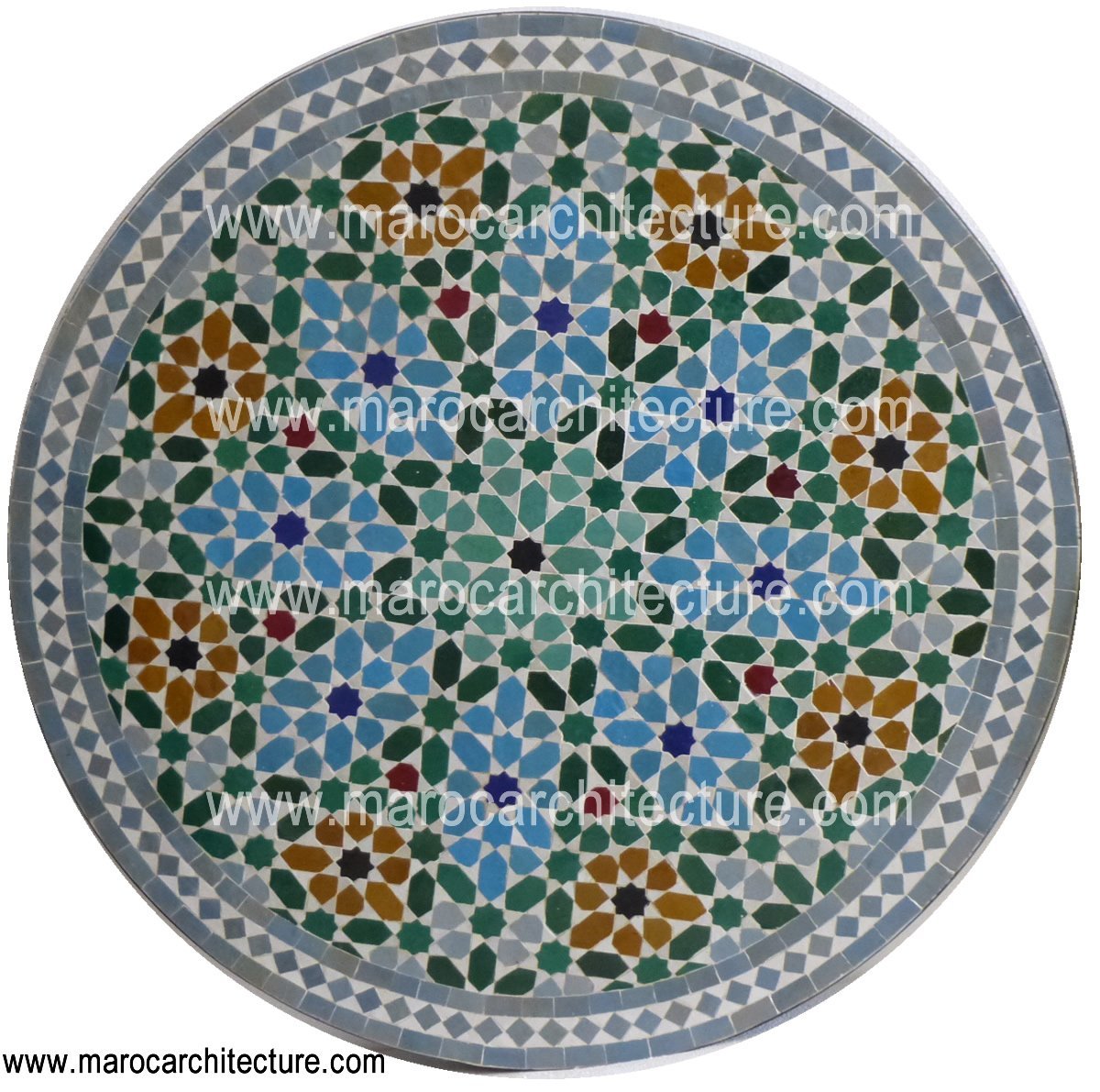 MOROCCAN MOSAIC TABLE 1909 - My Moroccan Tile