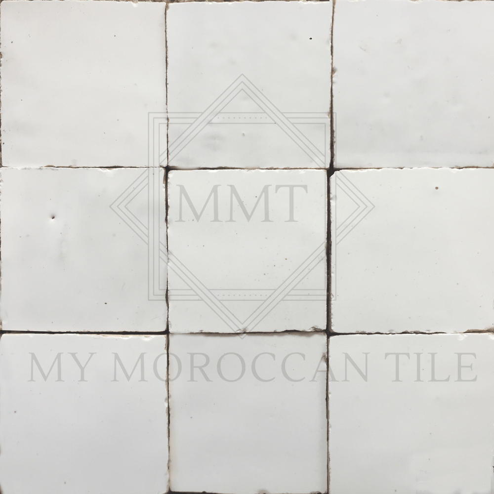 Snow Moroccan Zellige Tile - My Moroccan Tile
