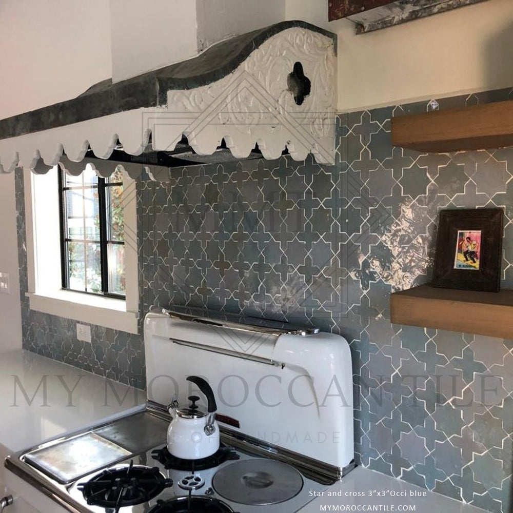 
                  
                    Star and Cross Moroccan Tile - My Moroccan Tile
                  
                