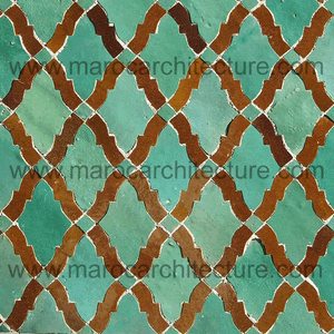 Azulejo de mosaico de flor de lis