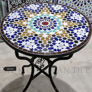 Table en mosaïque marocaine faite à la main 2116-04