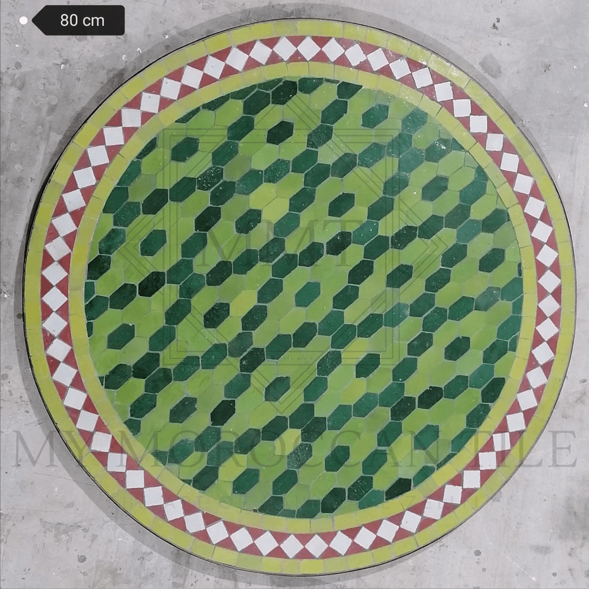 Table en mosaïque marocaine faite à la main 2106-07