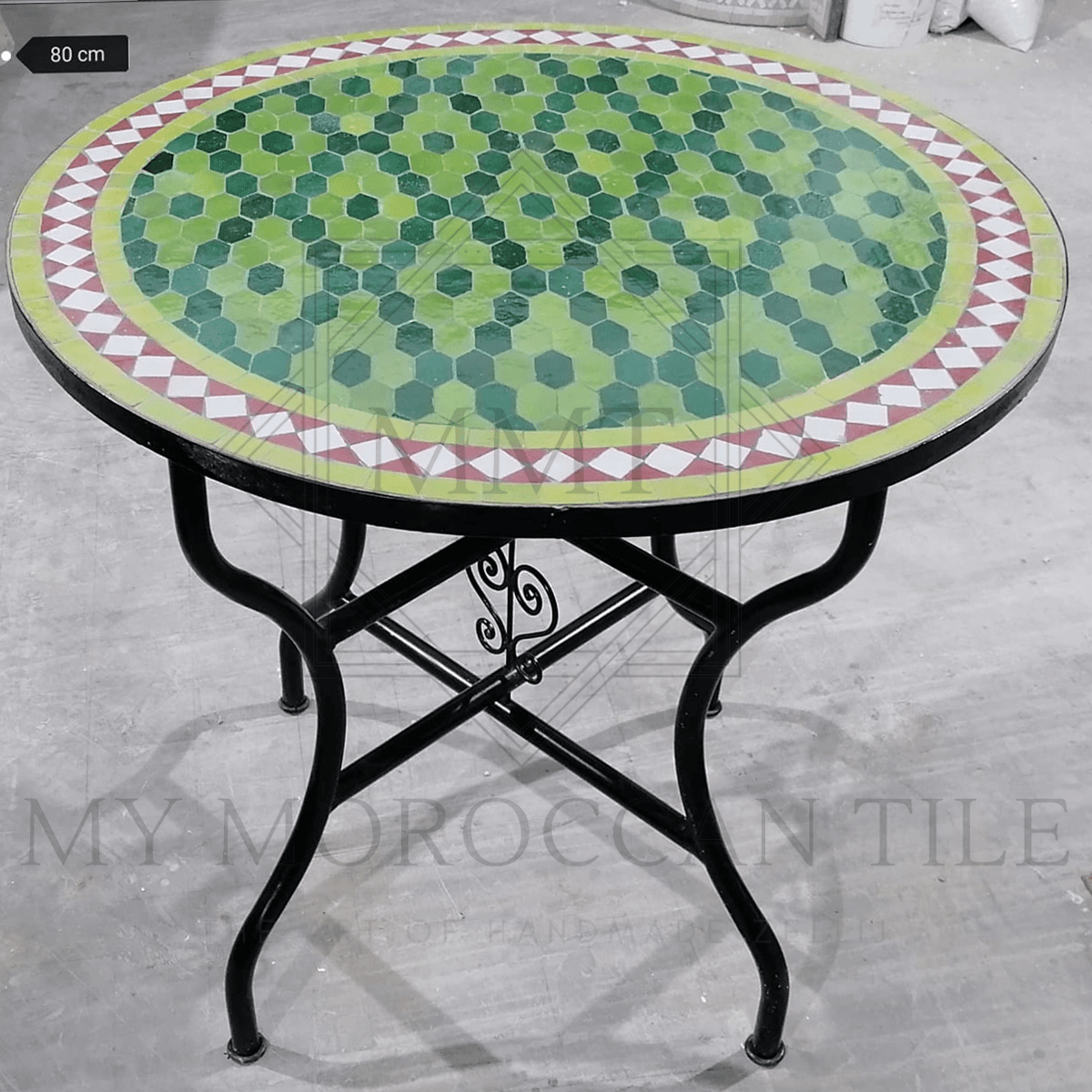 Table en mosaïque marocaine faite à la main 2106-07