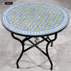 Table en mosaïque marocaine faite à la main 2106-08